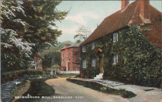 Kent Postcard: Holborough Mill, Snodland Antique 1900s Colour Litho View XT2627