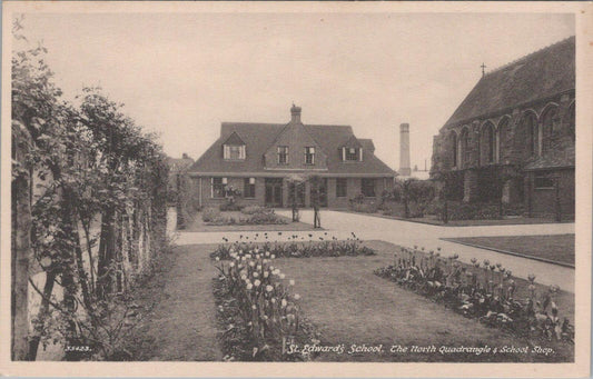 Oxfordshire Postcard: St Edward's School Oxford North Quadrangle Shop XT2631