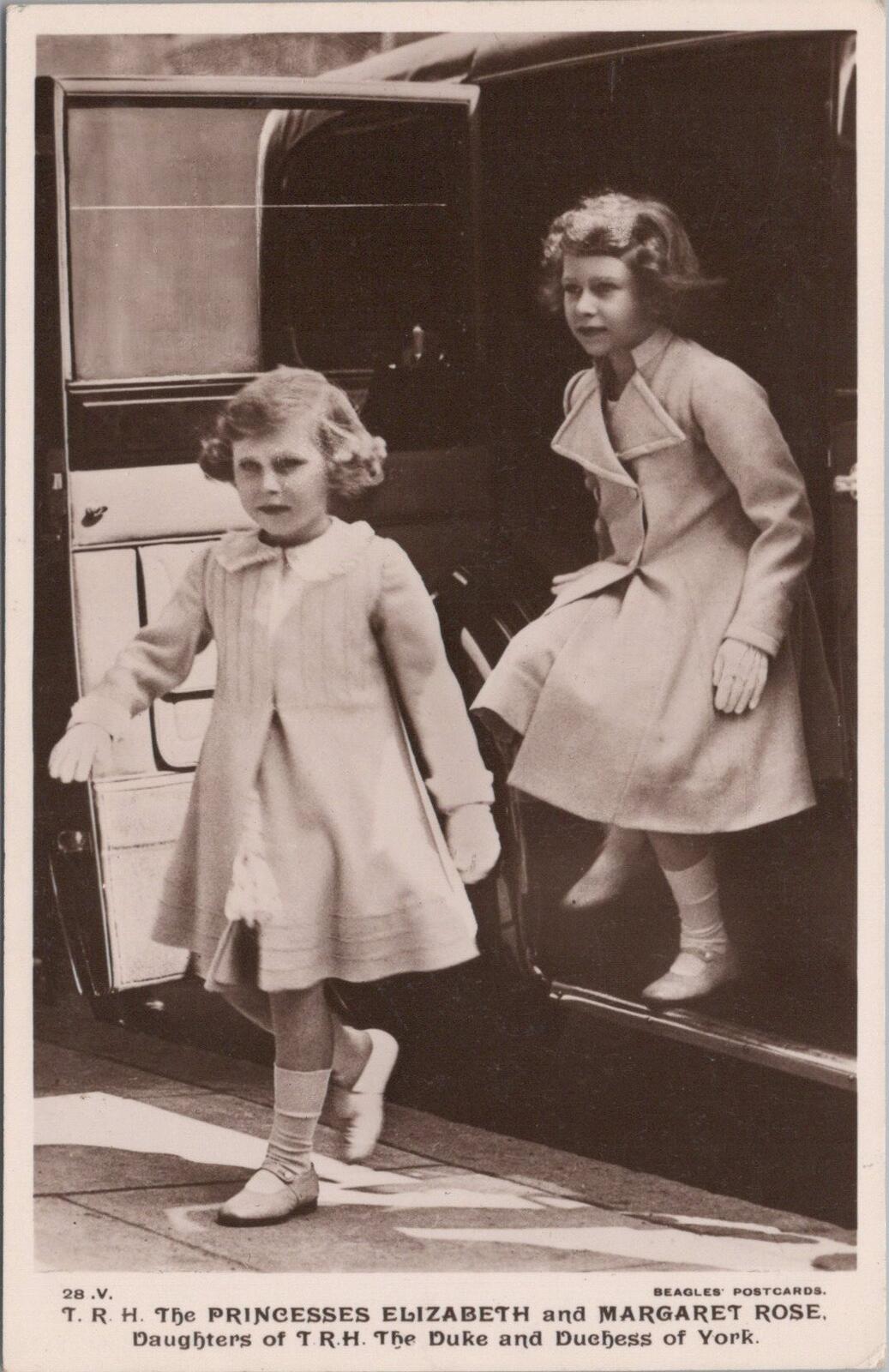 Royalty Postcard: Princesses Elizabeth & Margaret Rose 1930s RPPC XT2666