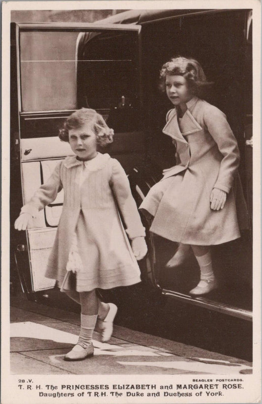Royalty Postcard: Princesses Elizabeth & Margaret Rose 1930s RPPC XT2666