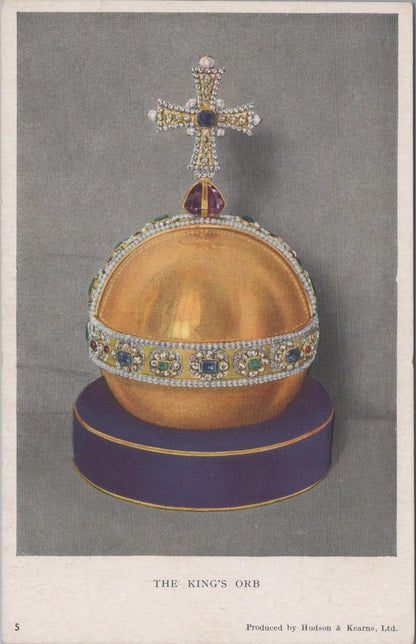 Royalty Postcard: The Kings Orb Crown Jewels Royal Regalia Coronation Art XT2668