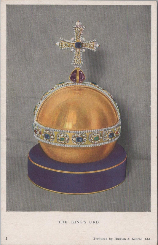Royalty Postcard: The Kings Orb Crown Jewels Royal Regalia Coronation Art XT2668