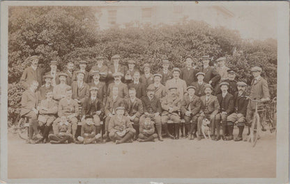 Devon Postcard: Exeter, RPPC Group Portrait of Men. Men's Fashion   XT2672