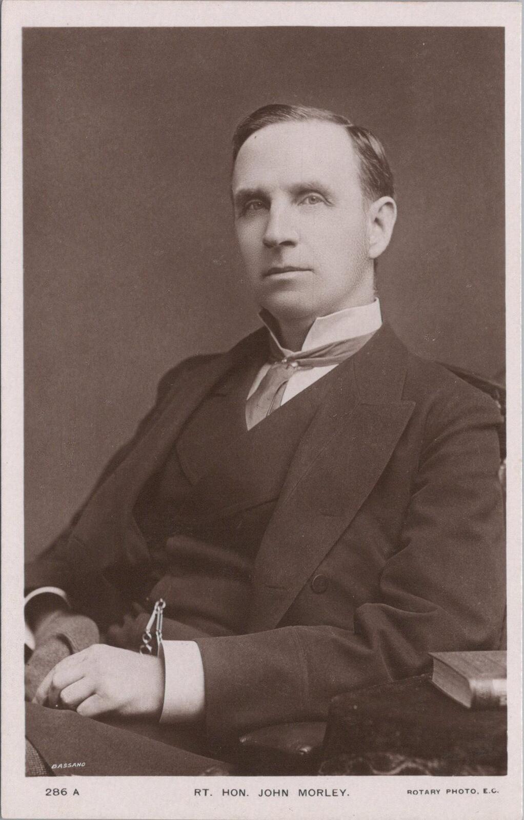 Politics Postcard:Rt Hon John Morley Liberal Statesman 1900s Bassano RPPC XT2673