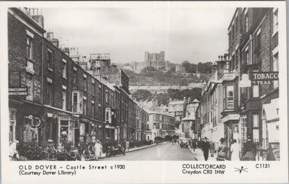 Kent Postcard: Old Dover Castle Street c1930 , Pamlin Prints Repro XT2686