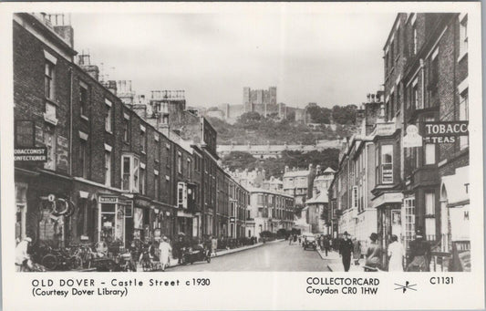 Kent Postcard: Old Dover Castle Street c1930 , Pamlin Prints Repro XT2686