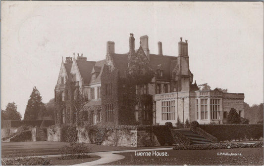 Dorset Postcard: Iwerne House Minster Blandford EP Rolls c1910 RPPC XT2694
