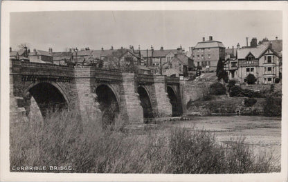 Northumberland Postcard: Corbridge Bridge River Tyne Town View c1950 RPPC XT2696