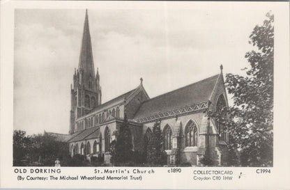 Surrey Postcard: Old Dorking St Martins Church c1890 Collectorcard C1994 XT2703