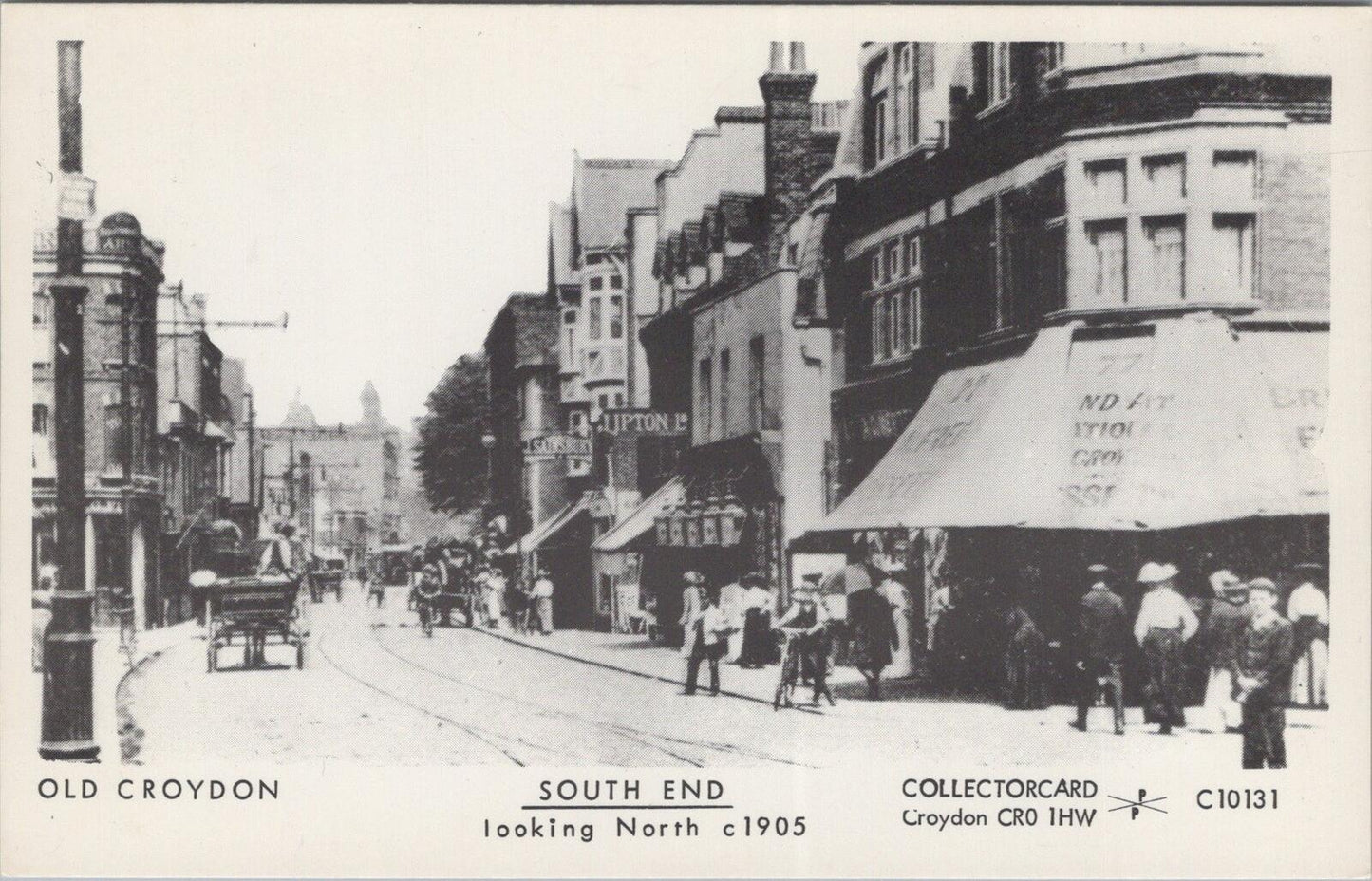 London Postcard: Old Croydon South End looking North c1905 Collectorcard XT2706