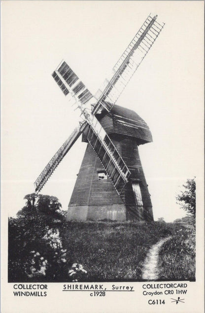 Surrey Postcard: Shiremark Windmill Capel c1928 Collectorcard C6114 - XT2710