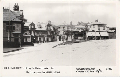 Middlesex Postcard:Kings Head Hotel Harrow on the Hill, c1905 Street View XT2728