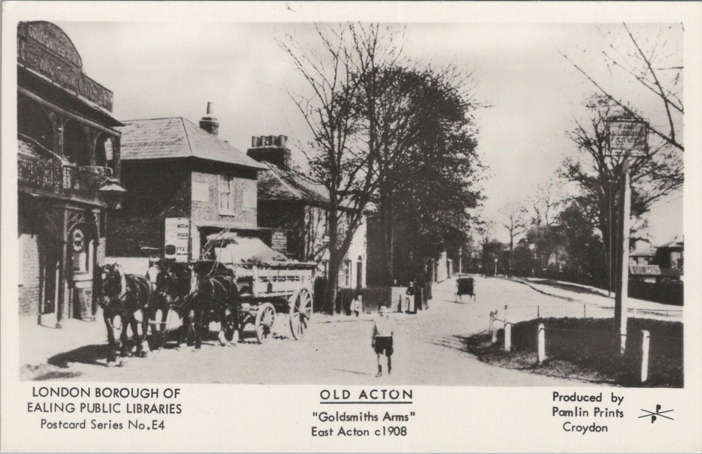 London Postcard: Goldsmiths Arms East Acton Pub, c1908 Old Acton XT2733