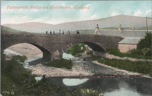 Scotland Postcard: Southend Lephenstrath Bridge Glenbreckrie 1910s View XT2912