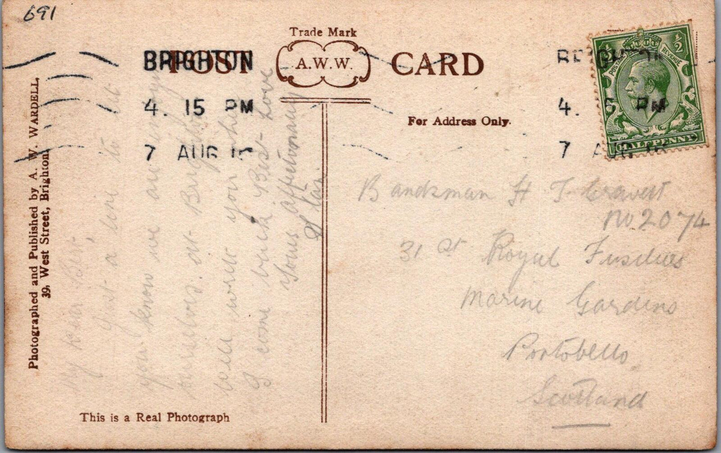 Sussex Postcard: The Dyke Hills Near Brighton Poynings Village 1910s RPPC XT2918