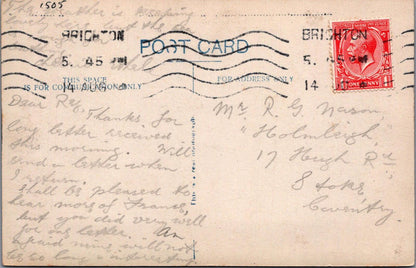 Sussex Postcard: The Dyke Hills Near Brighton Poynings Village 1910s RPPC XT2919