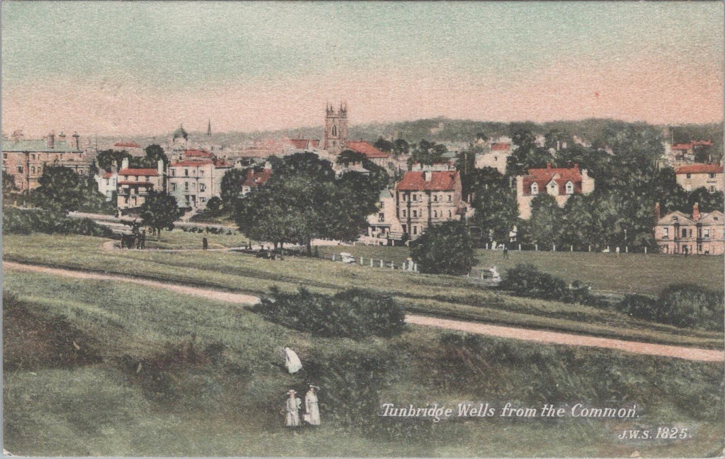 Kent Postcard: Tunbridge Wells From The Common Trinity Church 1906 Litho XT2922