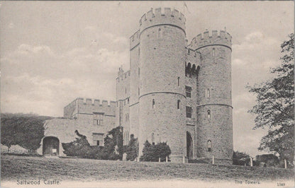 Kent Postcard: Saltwood Castle Hythe The Towers Gatehouse 1910s View XT2925