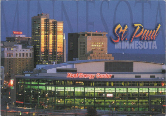 Sports Postcard - Xcel Energy Center, NHL Hockey, St Paul, Minnesota RR23543