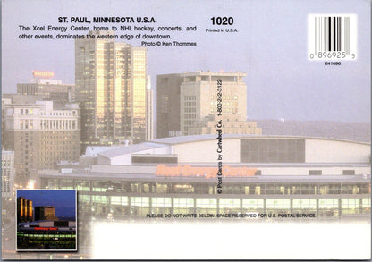 Sports Postcard - Xcel Energy Center, NHL Hockey, St Paul, Minnesota RR23543