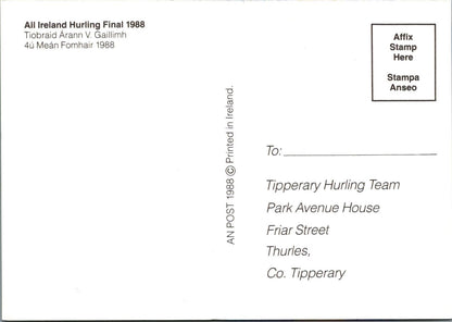 Sports Postcard-All Ireland Hurling Final 1988,Tiobraid Arann v Gaillimh RR23561