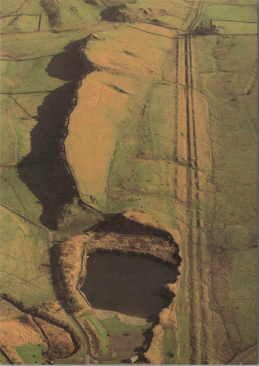 Northumberland Postcard - Aerial View of Hadrian's Wall  RR23563