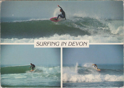 Sports Postcard - Watersports, Surfing in Devon  RR23574