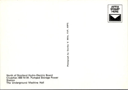 Scotland Postcard -Machine Hall, Cruachan Power Station, Argyll and Bute RR23578