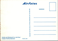 Load image into Gallery viewer, Northumberland Postcard -Aerial View of Amble and Warkworth on The River RR23585
