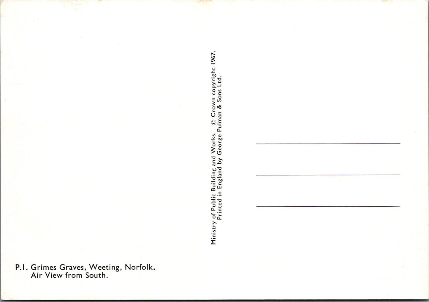 Norfolk Postcard - Aerial View of Grimes Graves, Weeting  RR23588