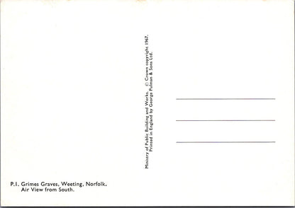 Norfolk Postcard - Aerial View of Grimes Graves, Weeting  RR23588