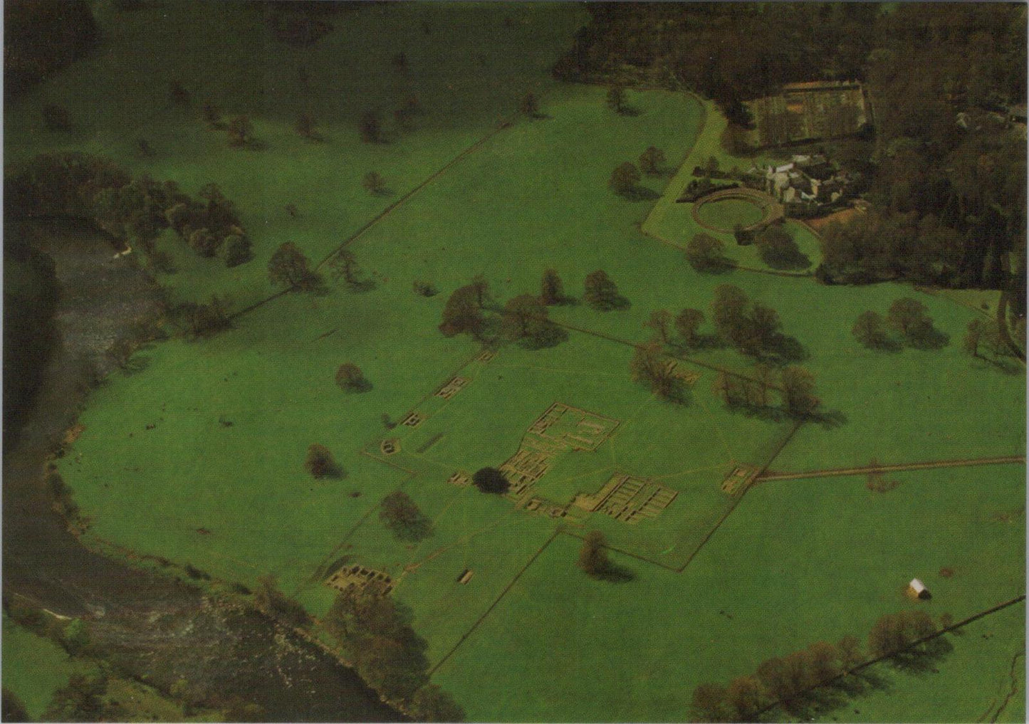 Northumberland Postcard - Aerial View of Chesters Roman Fort   RR23590