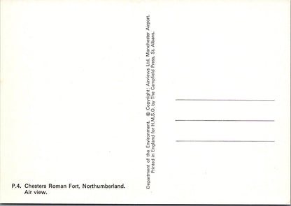 Northumberland Postcard - Aerial View of Chesters Roman Fort   RR23590