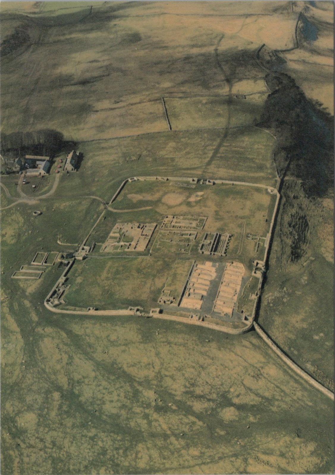 Northumberland Postcard - Aerial View of Housesteads Fort   RR23591