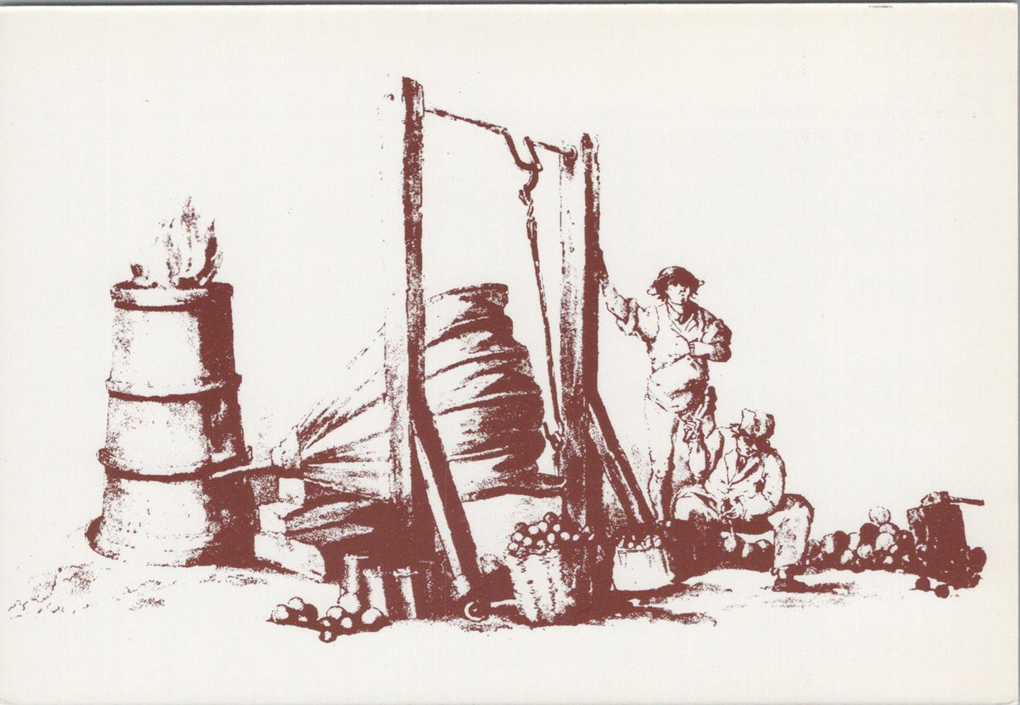 Rural Industry Postcard - Making Cannon Balls, Artist William Henry Pyne RR23606