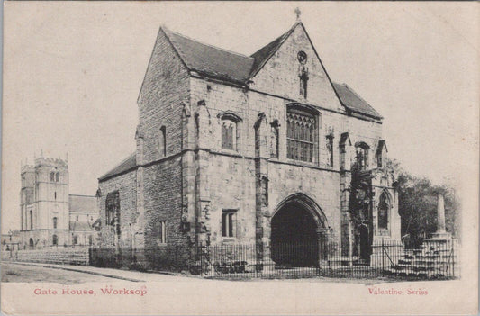 Nottinghamshire Postcard: Gate House Worksop Priory Market Cross Tower XT3026
