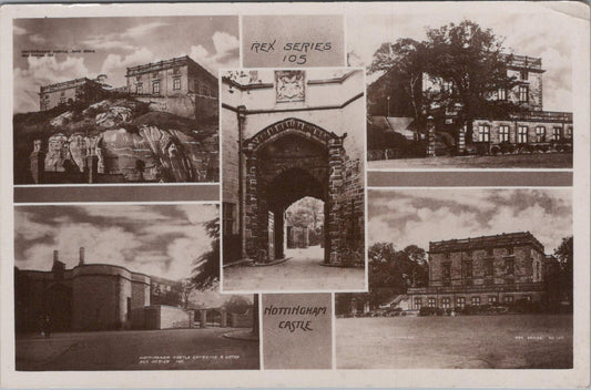 Nottinghamshire Postcard: Nottingham Castle Gatehouse Multi View XT3028