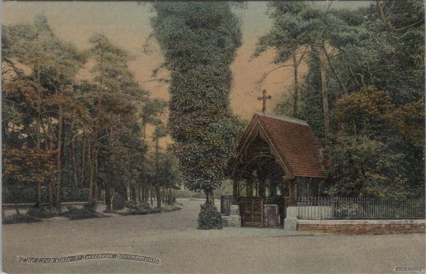Dorset Postcard: Lych Gate St Swithuns Church Bournemouth  XT3040