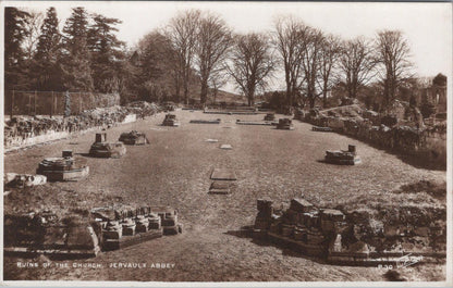 Yorkshire Postcard: Ruins Of The Church Jervaulx Abbey RPPC  XT3057