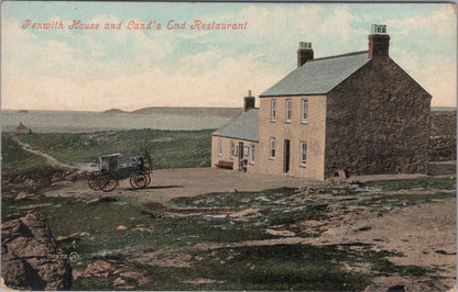 Cornwall Postcard: Penwith House Lands End Restaurant Horse Carriage  XT3058
