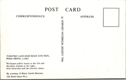 Middlesex Postcard: Turnpike Lane High Road Wood Green Wellington Pub XT3059