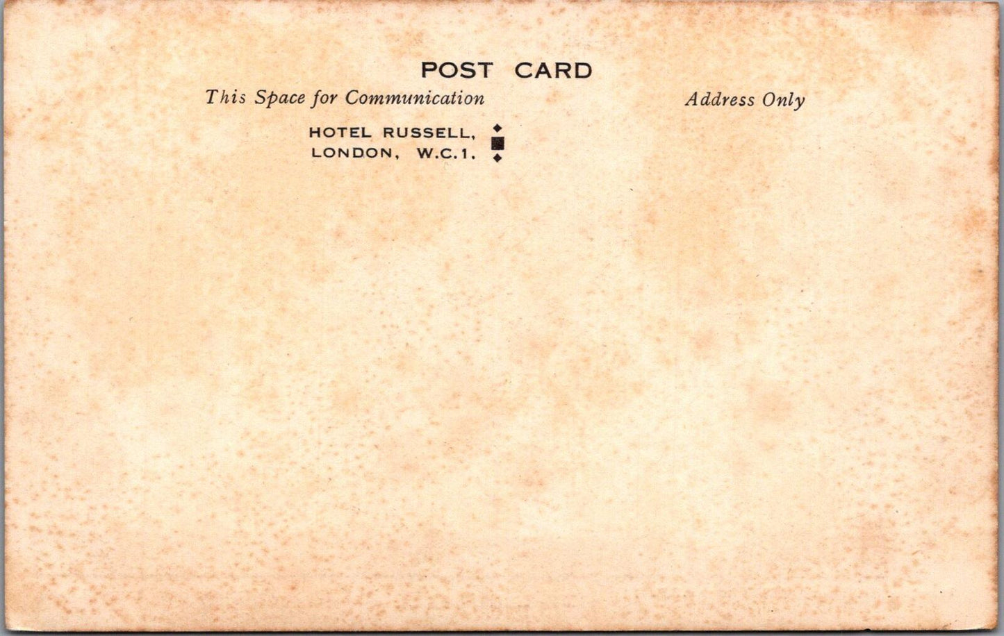 London Postcard: Hotel Russell Russell Square Bloomsbury Charles Fitzroy XT3060