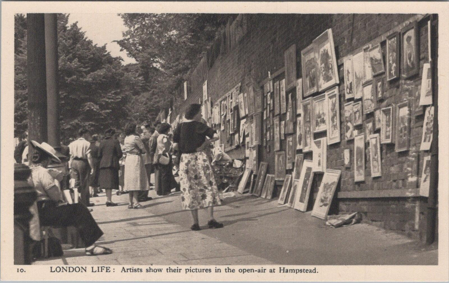 London Postcard: Hampstead Open Air Art Exhibition 1950s, Artists XT3061