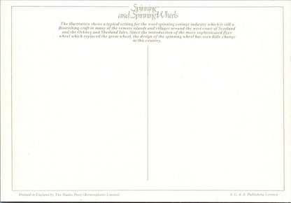 Occupations Postcard - Scottish Spinning and Spinning Wheels Art RR23678