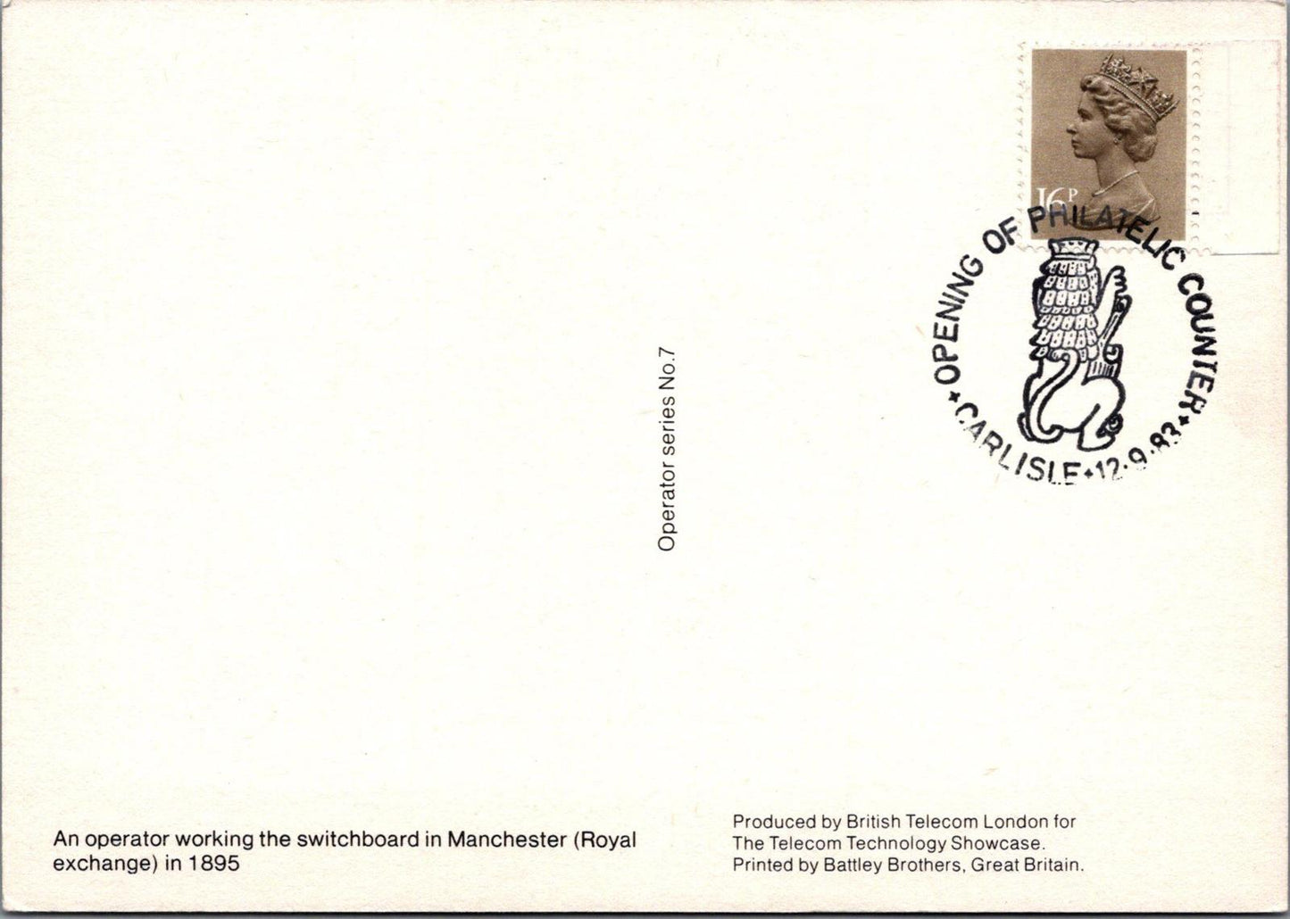 Occupations Postcard - An Operator Working The Switchboard in Manchester RR23679