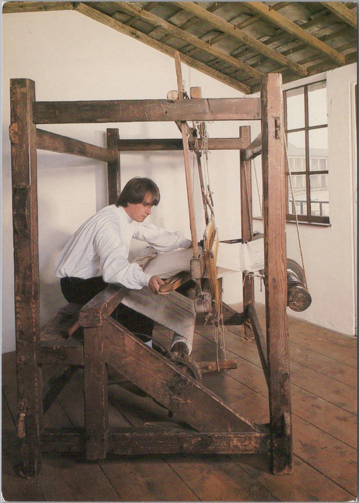 Occupations Postcard-Weaving, Pre Industrial Museum, Piece Hall, Halifax RR23687