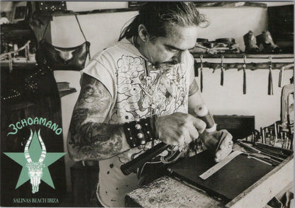 Spain Postcard: Ochoamano Salinas Beach Ibiza Leather Craft Artisan RR23715