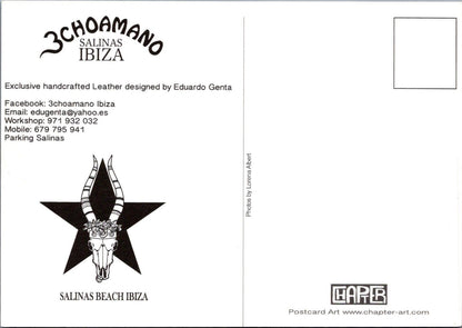 Spain Postcard: Ochoamano Salinas Beach Ibiza Leather Craft Artisan RR23715