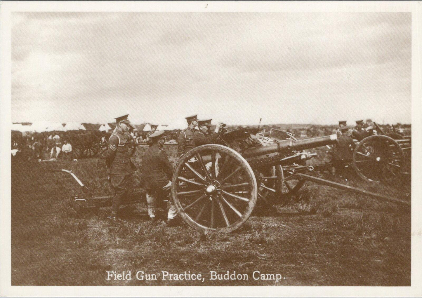 Military Postcard: Field Gun Practice Buddon Camp Carnoustie Angus RR23716