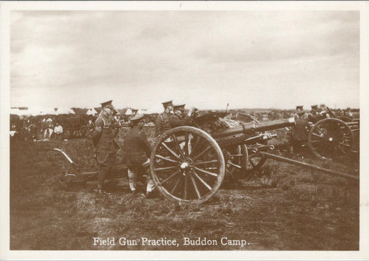 Military Postcard: Field Gun Practice Buddon Camp Carnoustie Angus RR23716